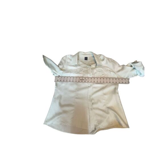 Gap mint green 100% silk button down vintage from spring 04 size large - Picture 13 of 13